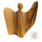 Winged angel figurine made of olive wood - manufactured in Bethlehem