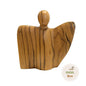 Winged angel figurine made of olive wood - manufactured in Bethlehem