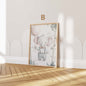 Niedliches Elefanten Kinderzimmer Poster · Aquarell Elefant mit Ballon · Babyzimmer Wanddeko · Pastell Tierillustration · Print ohne Rahmen