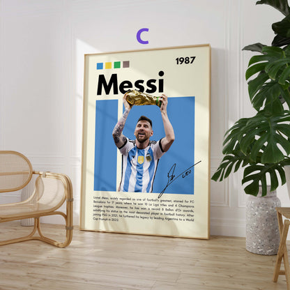 Fußball Stars Poster · Mbappé Neymar Messi Hakimi Haaland Yamal · Sport Wanddeko · Print ohne Rahmen