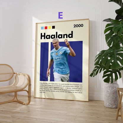 Fußball Stars Poster · Mbappé Neymar Messi Hakimi Haaland Yamal · Sport Wanddeko · Print ohne Rahmen