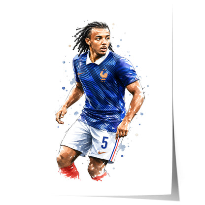 Frankreich Fußball Poster · Geschenkidee · Aquarell Sport Wandbild · Deko Print ohne Rahmen