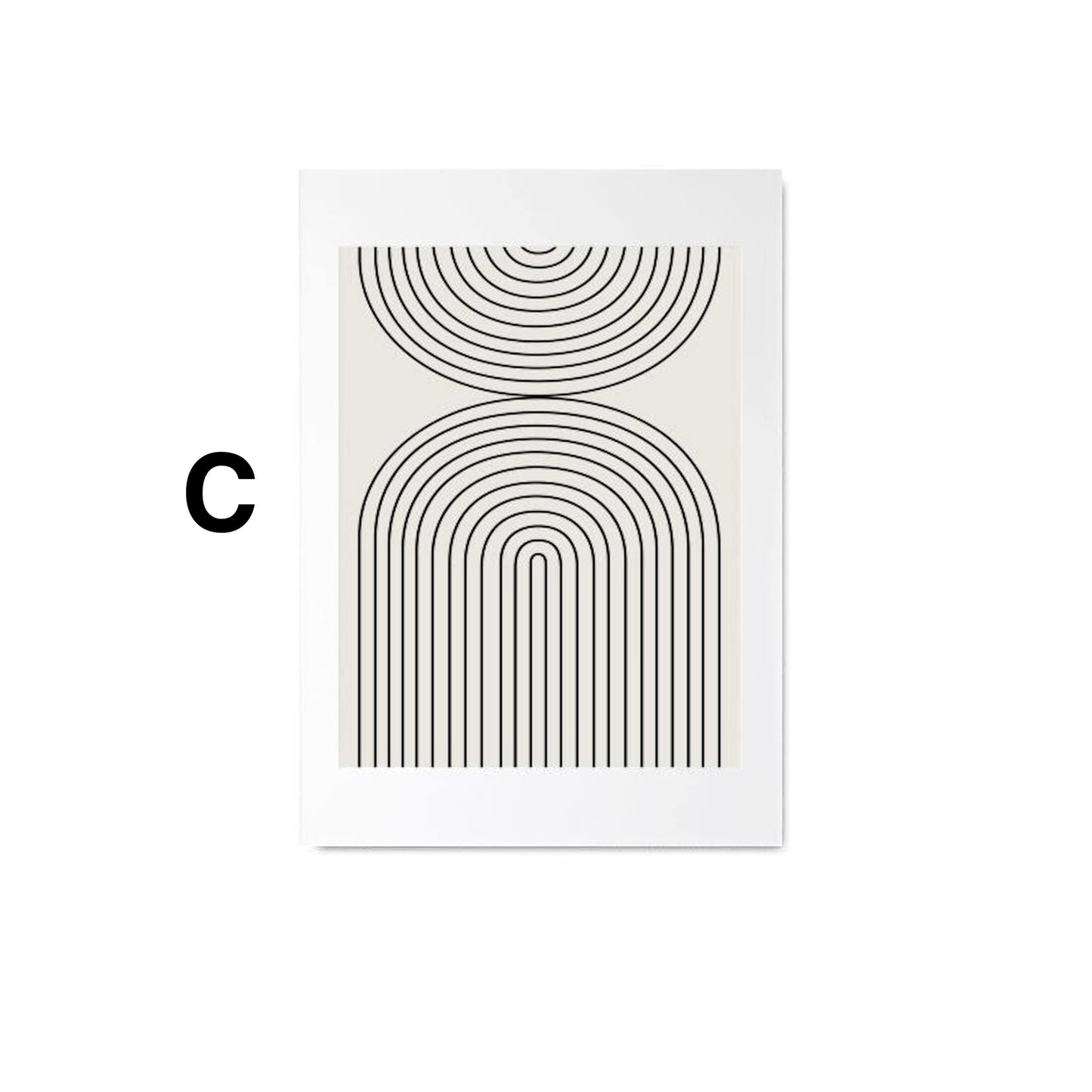 Poster Gesichter Linien und abstrakte Formen als Deko Print ohne Rahmen